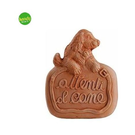 Attenti al cane in terracotta Antico Mestiere esterno decorazione altezza 20 cm