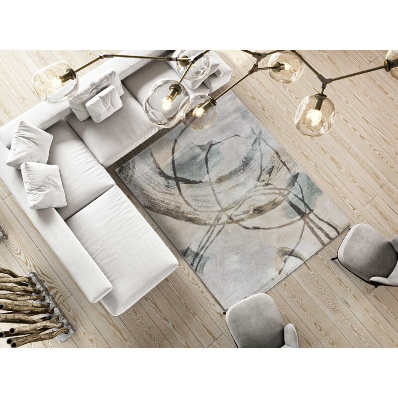 Atticgo - Tapis abstrait à poils courts aydin 34 Multicolore 140x200 cm