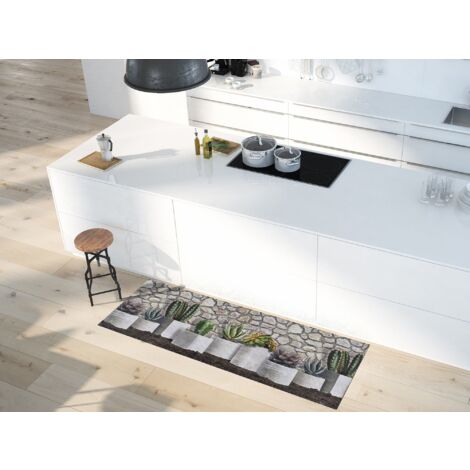 ATTICGO Tapis de cuisine cactus RICCI Multicolore 52x200 cm