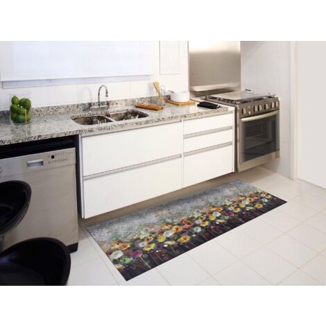 ATTICGO Tapis de cuisine jardin RICCI Multicolore 52x200 cm