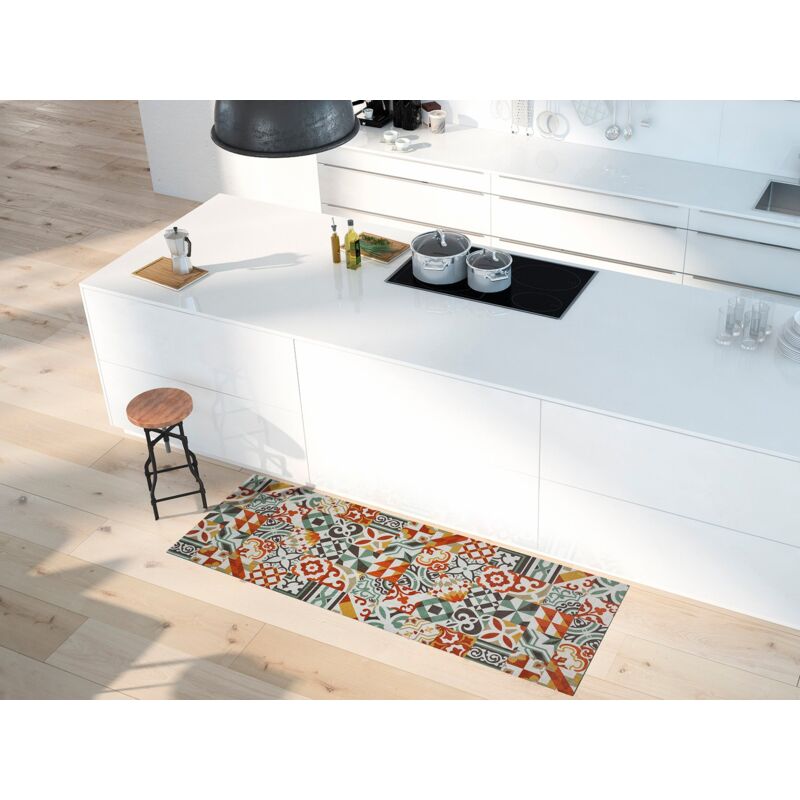 Atticgo - Tapis dessins de Bohème sprinty Multicolore 52x200 cm