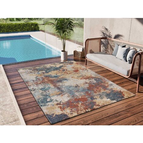 ATTICGO Tapis d'extérieur abstrait LUNA 69 Multicolore 120x170 cm