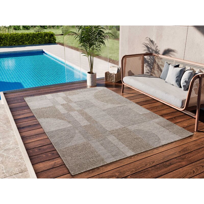 Atticgo - Tapis d'extérieur ethnique oria 06 Naturel 152x230 cm