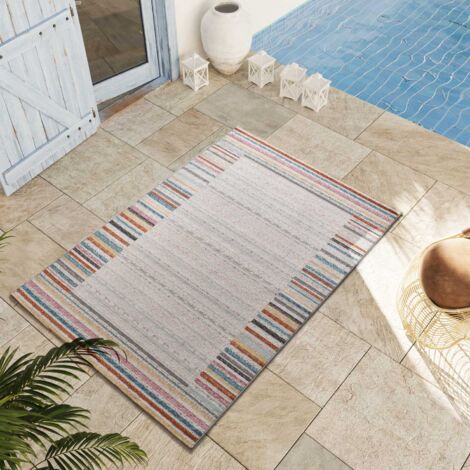 ATTICGO Tapis d'extérieur géométrique SAMARA 73 Multicolore 120x170 cm