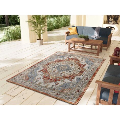 ATTICGO Tapis d'extérieur vintage LUNA 52 Rouille 120x170 cm