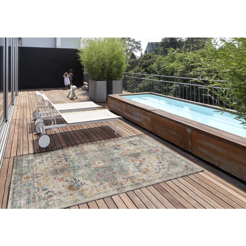 Atticgo - Tapis d'extérieur vintage luna 57 Multicolore 160x230 cm