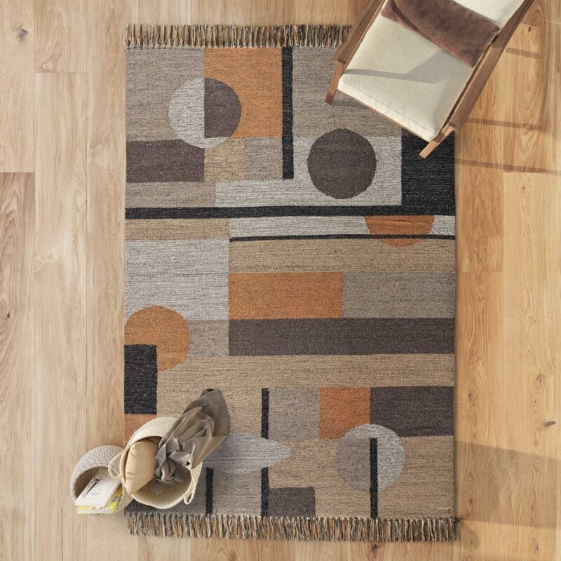 Atticgo - Tapis ethnique avec franges chandia 20 Multicolore 120x170 cm