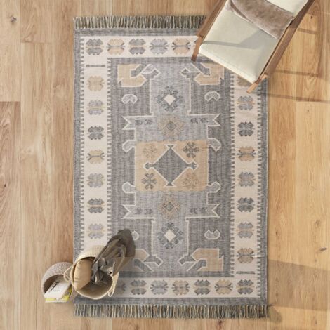 ATTICGO Tapis ethnique avec franges CHANDIA 98 Multicolore 120x170 cm