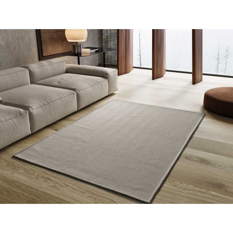 Atticgo - Tapis uni lavable en machine espiga Beige 60x120 cm
