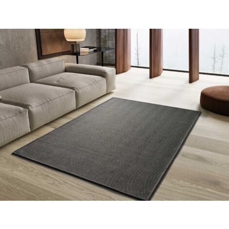 ATTICGO Tapis uni lavable en machine ESPIGA Gris 60x120 cm