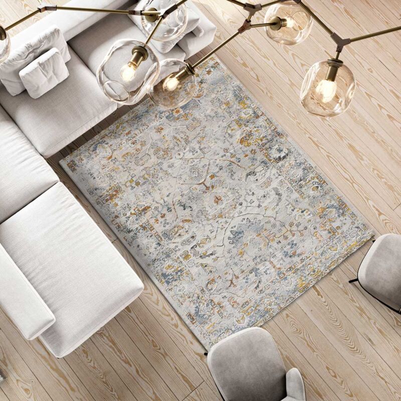 Atticgo - Tapis vintage springs 898 Multicolore 77x150 cm