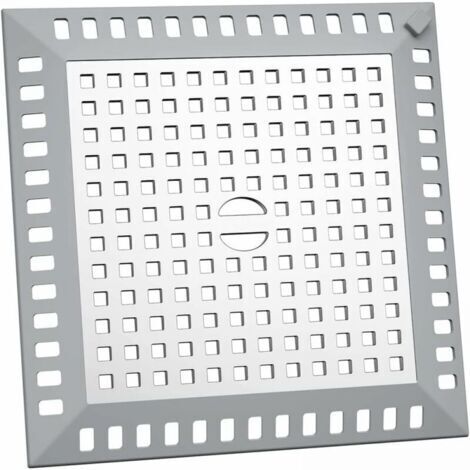 Attrape Cheveux Douche 12,2 x 12,2 cm Filtre Evier Cuisine de Carré en Acier Inoxydable Argenté Grille Evier Anti-Obstruction pour Douche de Salle de Bain, pour Salle de Bain et Cuisine