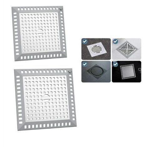 Attrape Cheveux Douche 12,3 x 12,3 cm Filtre Evier Cuisine de Carré en Acier Inoxydable Argenté Grille Evier Anti-Obstruction pour Douche de Salle de Bain, pour Salle de Bain et Cuisine