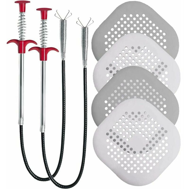 Attrape Cheveux Douche en Silicone Filtre Cheveux Douche Bouchon Baignoire Cuisine Sell de Bain Drain Housse Dragage de Tuyaux Outils de Ramassage