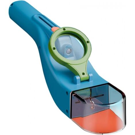 Attrape-insectes sans contact Montessori avec loupe 5x et système de libération rapide, bleu