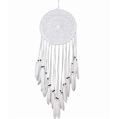 Attrape-rêve artisanal vintage, décoration suspendue pour voiture et maison, ornement en perles fait main, porte-bonheur bohème.