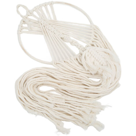 Attrape-Rêves Artisanal en Coton Tressé, Décoration Murale Bohème 20x95cm pour Chambre d'Enfant