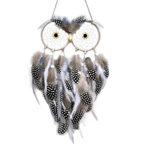 Attrape-rêves Attrape-rêves Hibou et Oiseaux Intelligent, Décor Moderne Maison Européenne et Américaine Craft Main Gris