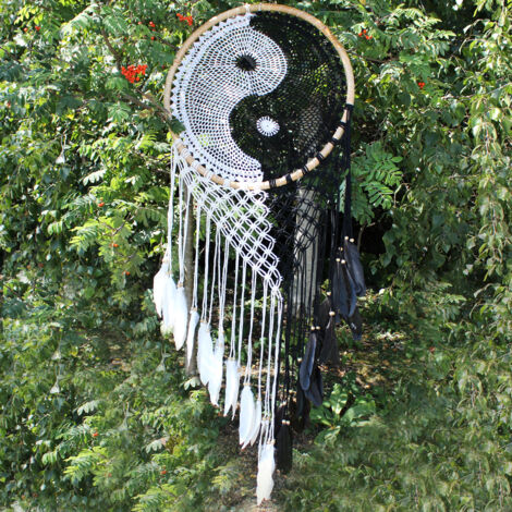 Attrape-rêves Bali - Extra Large Ying Yang D: 50cm- Vendu par 1