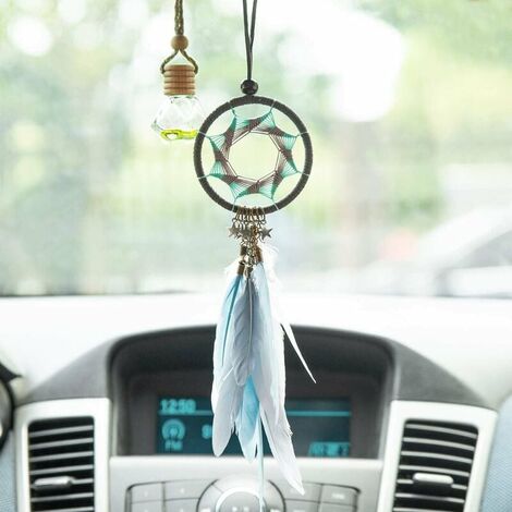 Attrape-rêves de voiture, mini attrape-rêves pour miroir de vue pour prévenir le mal et chasser les cauchemars, un joli petit attrape-rêves pour la décoration du salon et de la chambre des enfants