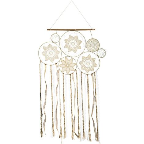 Attrape rêves Lilia coton 59x107cm - Atmosphera créateur d'intérieur - Blanc