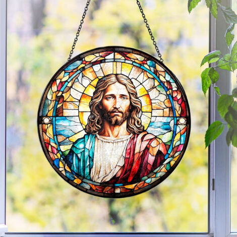 Attrape-soleil à suspendre – Déco vitrail maison, Diamètre : 9 cm