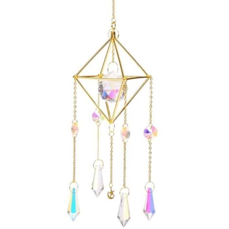 Attrape-Soleil - Coloré - Pendentif en Verre - Décoration de Jardin - Prisme - Cadeau Idéal