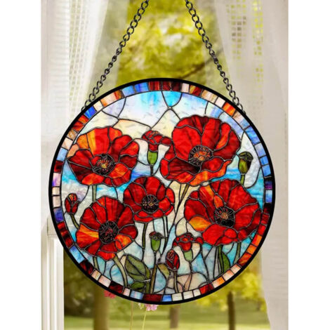 Attrape-soleil coquelicot 15 cm, décoration maison