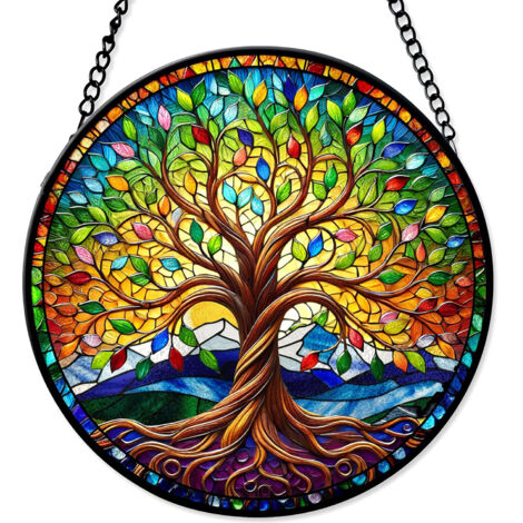 Attrape-soleil décoratif 30 cm – Vitrail coloré intérieur