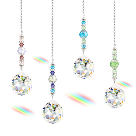 Attrape-soleil en cristal, pendentif en cristal, suspension lumineuse, lustre de jardin, accessoires en cristal.