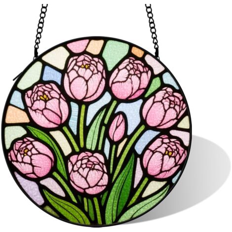 Attrape-soleil en verre coloré fait main, diamètre: 12.5 cm
