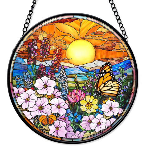 Attrape-soleil en verre vitrail 9 cm – Déco maison élégante