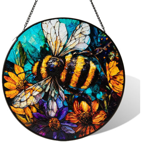 Attrape-soleil fenêtre vitrail chrétien – Déco 9 cm