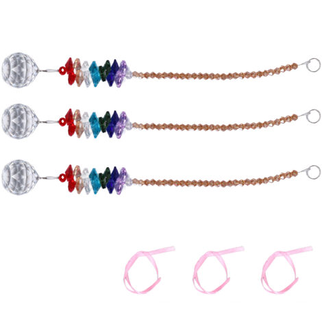 Attrape-Soleil Goutte Prisme Coloré Décor Voiture Pendentif Lumière
