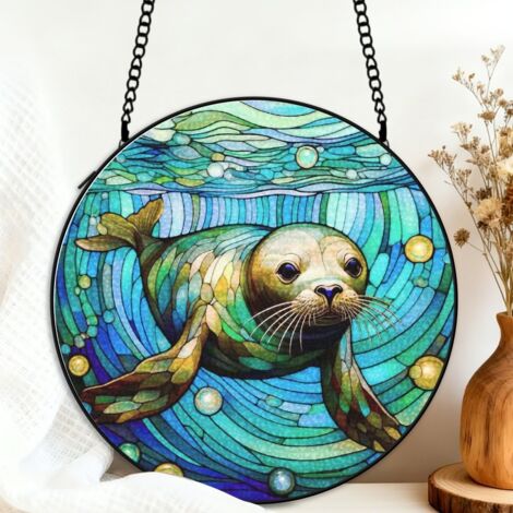 Attrape-soleil oiseau vitrail 9 cm décoration fenêtre suspendue animal lumineux cadeau maison