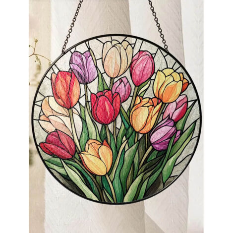 Attrape-soleil tulipes 15 cm, décoration maison