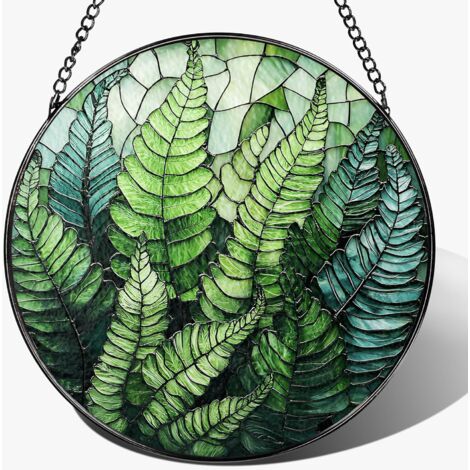 Attrape-soleil vitrail 15 cm – Décoration suspendue pour fenêtre, mur ou porte, idée cadeau femme homme