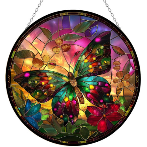 Attrape-soleil vitrail 16 cm – Ornement maison élégant