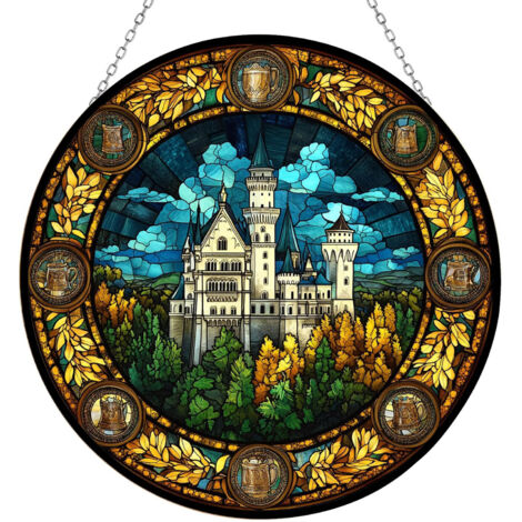 Attrape-soleil vitrail 9 cm – Décoration artisanale maison