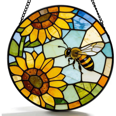 Attrape-soleil vitrail 9 cm – Décoration élégante maison