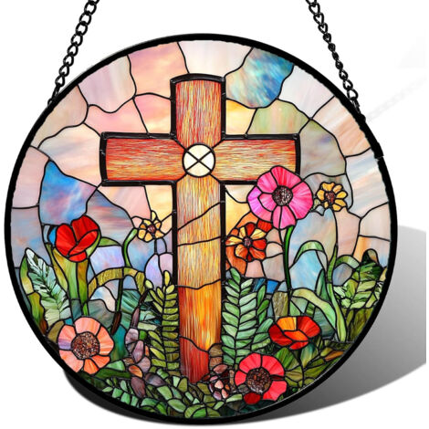 Attrape-soleil vitrail 9 cm – Décoration intérieure artisanale
