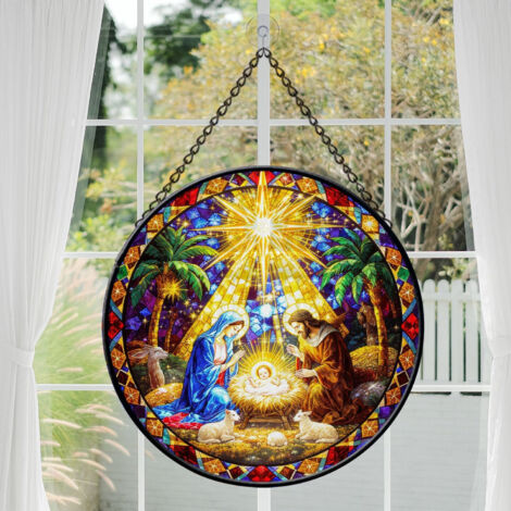 Attrape-soleil vitrail 9 cm – Décoration polyvalente maison