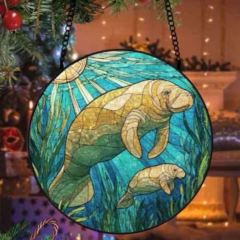 Attrape-soleil vitrail colibri 20 cm décoration suspendue fenêtre oiseau lumineux cadeau Noël