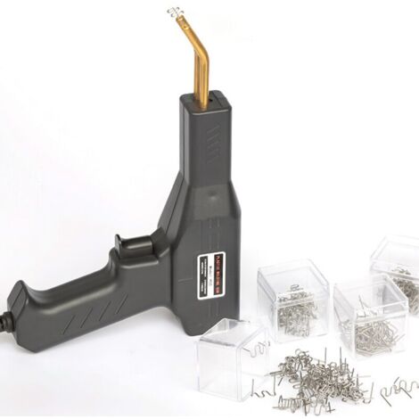 Attrezzatura professionale per la saldatura della plastica, 4 punti, 30 W, 0,5 A, illuminazione a LED, nera