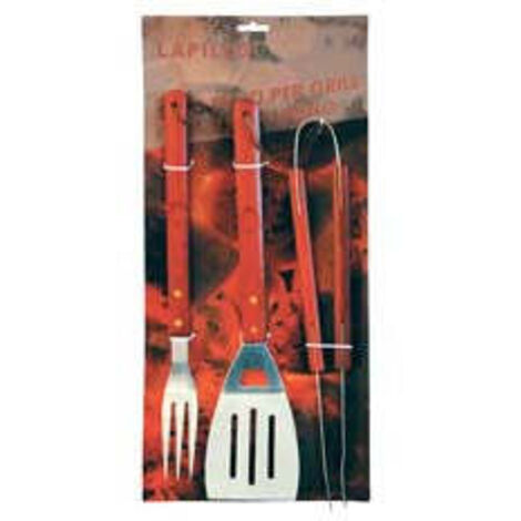 Attrezzi acciaio inox per barbecue - set 3 pezzi