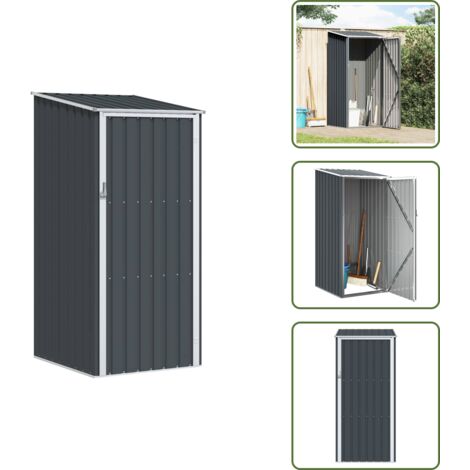 Attrezzi da giardino - vidaXL Capanno da Giardino Antracite 87x98x159 cm in Acciaio Zincato - Mobili da giardino