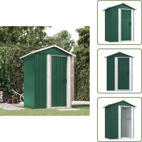 Attrezzi da giardino - vidaXL Capanno da Giardino Verde 126x97,5x177 cm Acciaio Zincato - Accessori per piscina