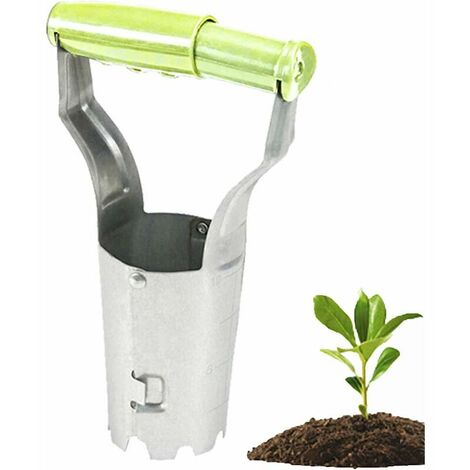 Attrezzo per fioriera per bulbi Fioriera per bulbi da giardino Piantagione atomica fuori suolo Scava/Riempi Tulipani Narcisi Dalie, Verde chiaro