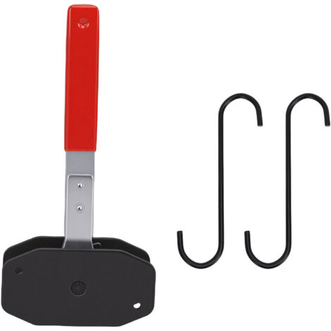 Attrezzo per la compressione della pinza freno con 2 ganci, divaricatore a pistone con cricchetto girevole a 360° - Impugnatura rossa per riparazioni auto