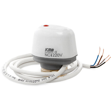 Attuatore elettrotermico con microinterruttore a 4 fili, Normalmente Chiuso 230V M28x1.5